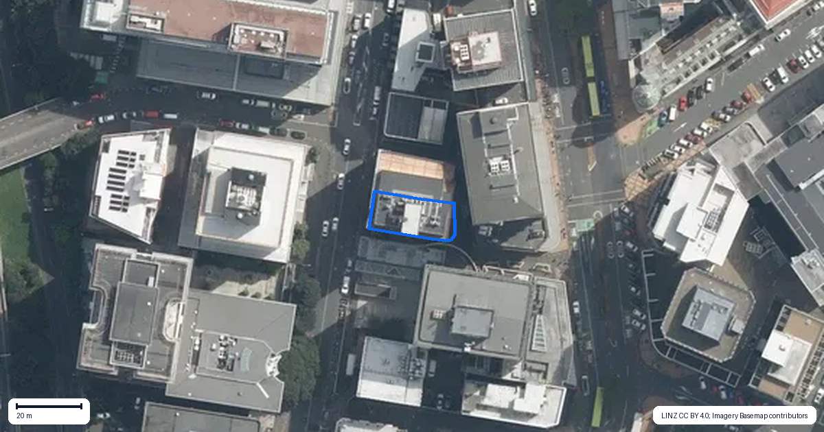 Property context map for 85 The Terrace, Wellington Central, Wellington
