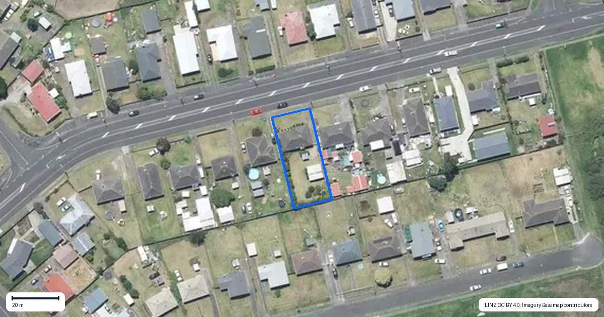 Property context map for 141 Puriri Street, Castlecliff, Whanganui