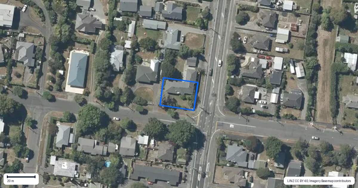Property context map for 1 Queen Alexandra Street, Lansdowne, Masterton