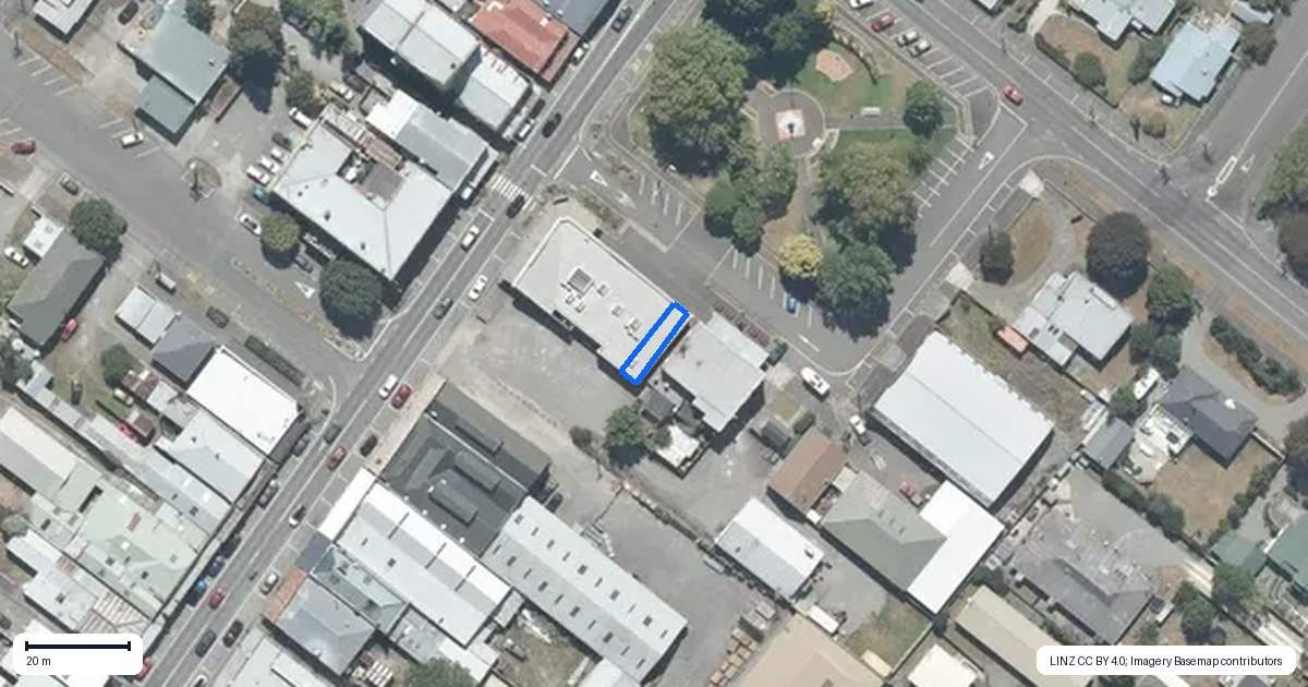 Property context map for 20 Memorial Square, Carterton