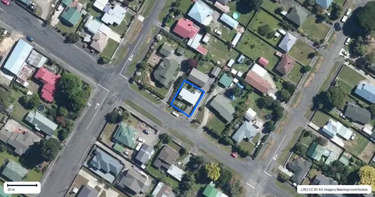 Property context map for 5 Edward Street, Pahiatua