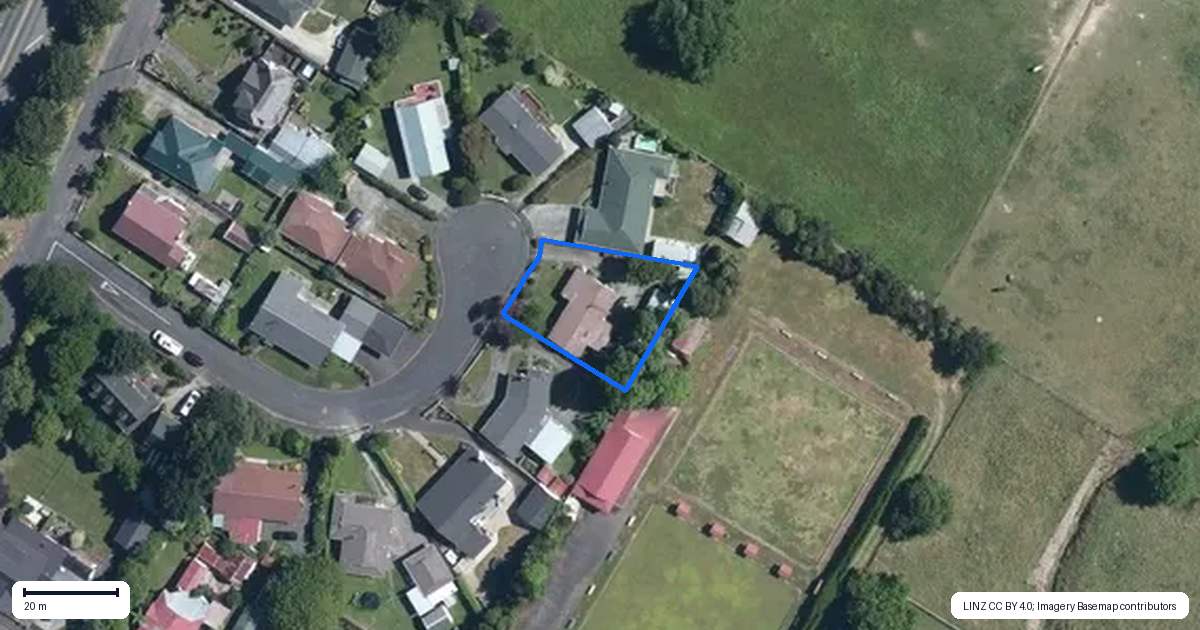 Property context map for 5 Matai Place, Pahiatua
