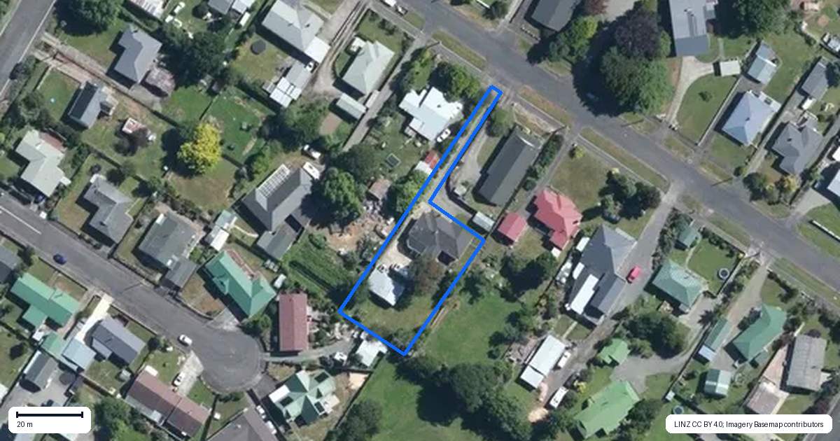 Property context map for 40 Wakeman Street, Pahiatua