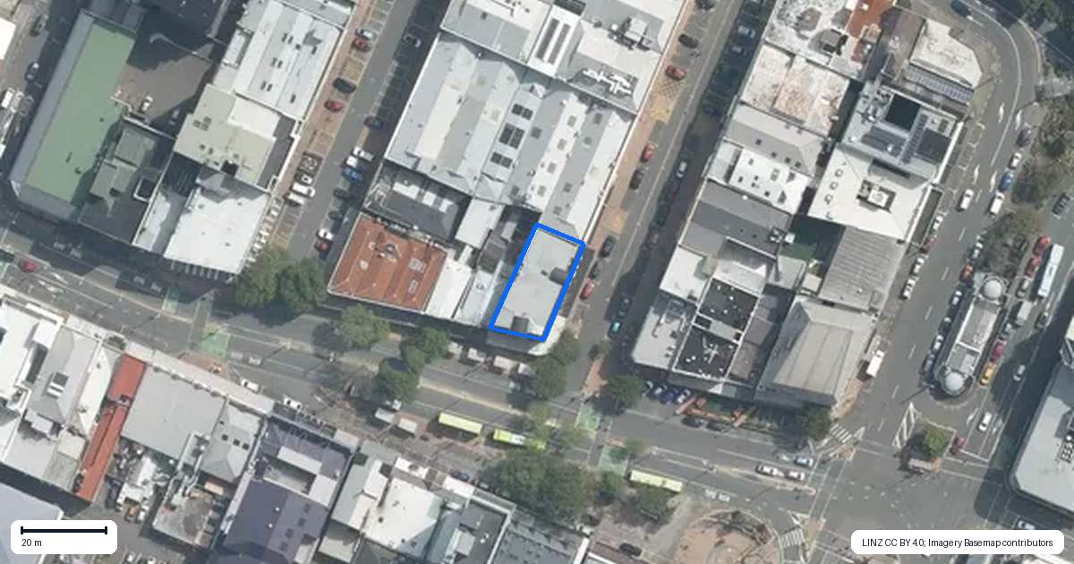 Property context map for 22 Courtenay Place, Te Aro, Wellington