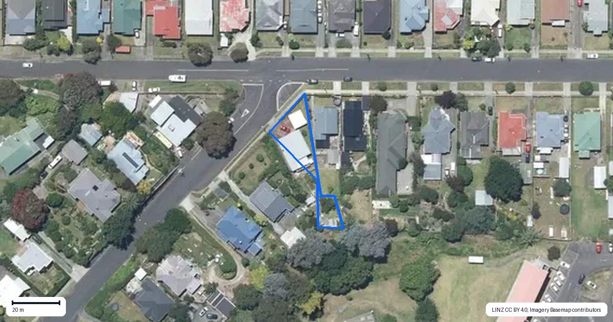 Property context map for 1 Tawa Street, Gonville, Whanganui