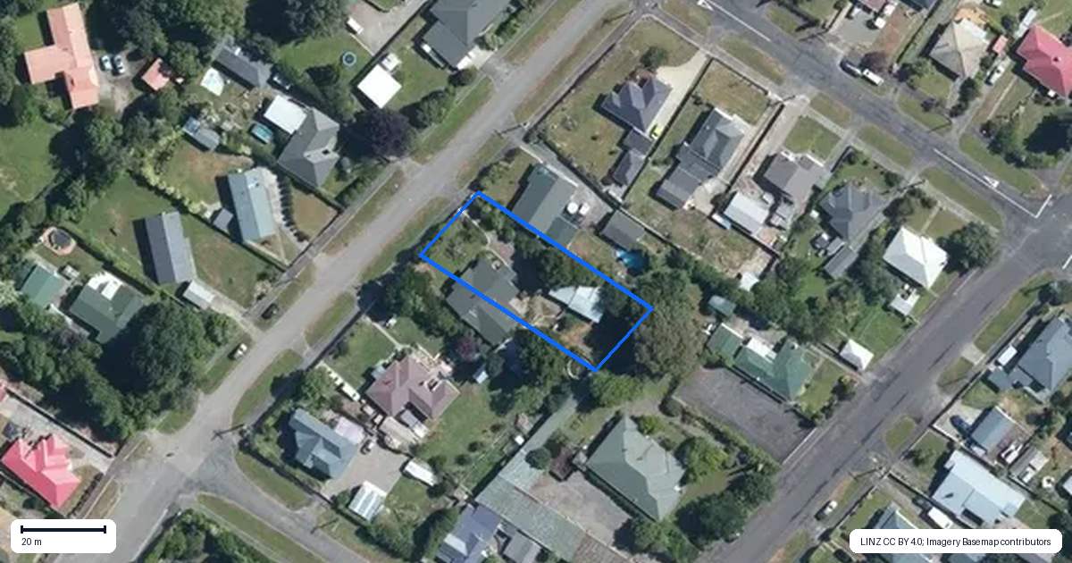 Property context map for 15 Victoria Street, Pahiatua