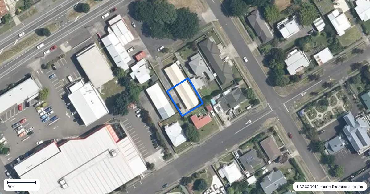 Property context map for 3B Denbigh Square, Feilding