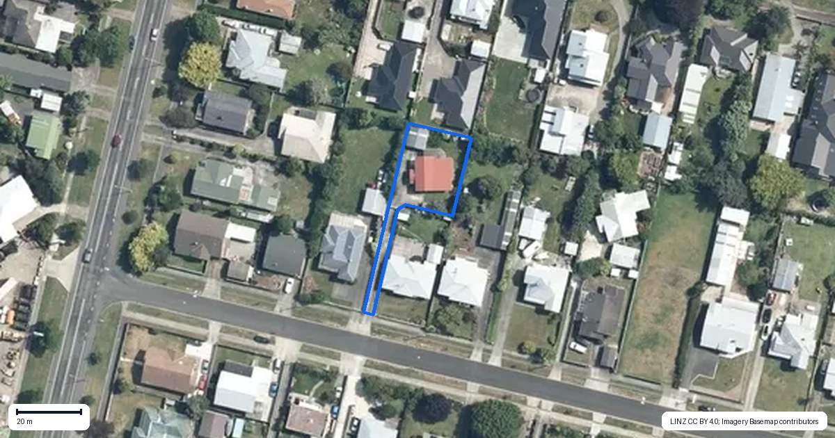 Property context map for 4A Wellington Street, Feilding