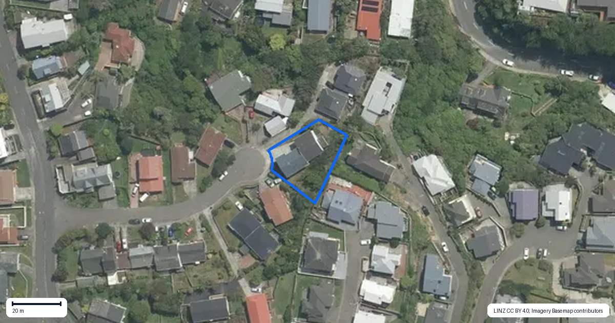 Property context map for 16 Makatote Grove, Churton Park, Wellington