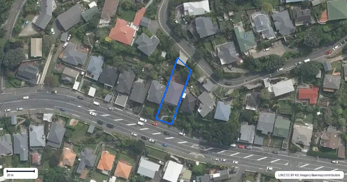 Property context map for 553 Broadway, Miramar, Wellington
