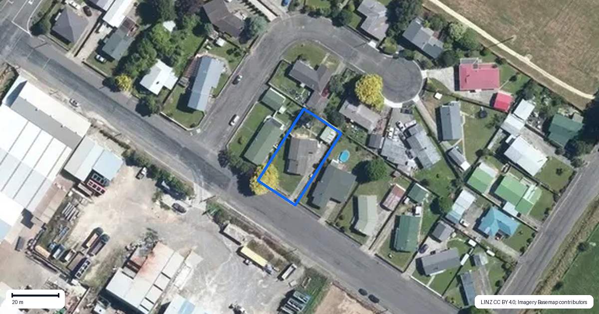 Property context map for 15 George Street, Pahiatua
