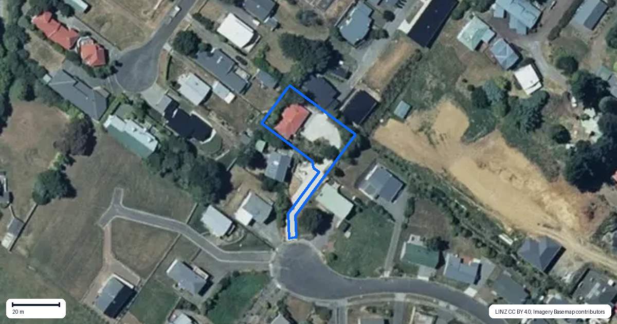 Property context map for 18 Willow Lane, Ohakune
