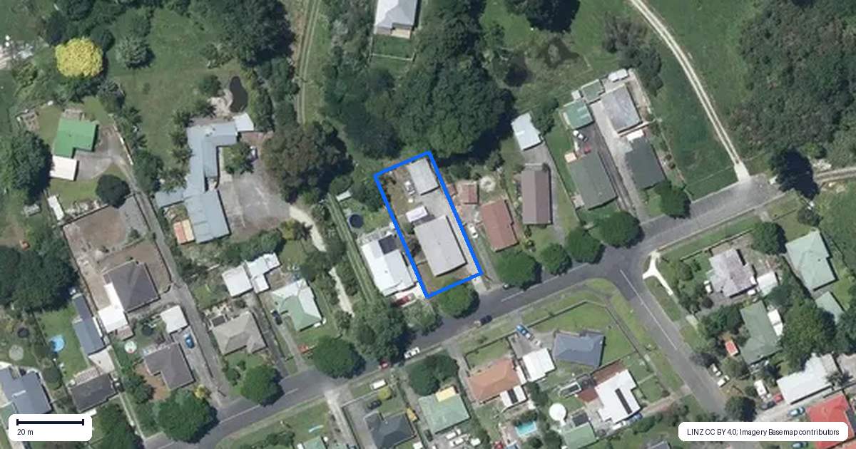 Property context map for 20 Paterson Street, Aramoho, Whanganui