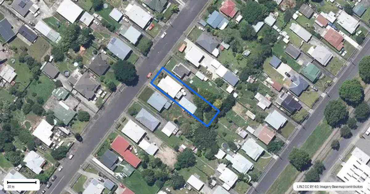 Property context map for 21 Ballance Street, Aramoho, Whanganui