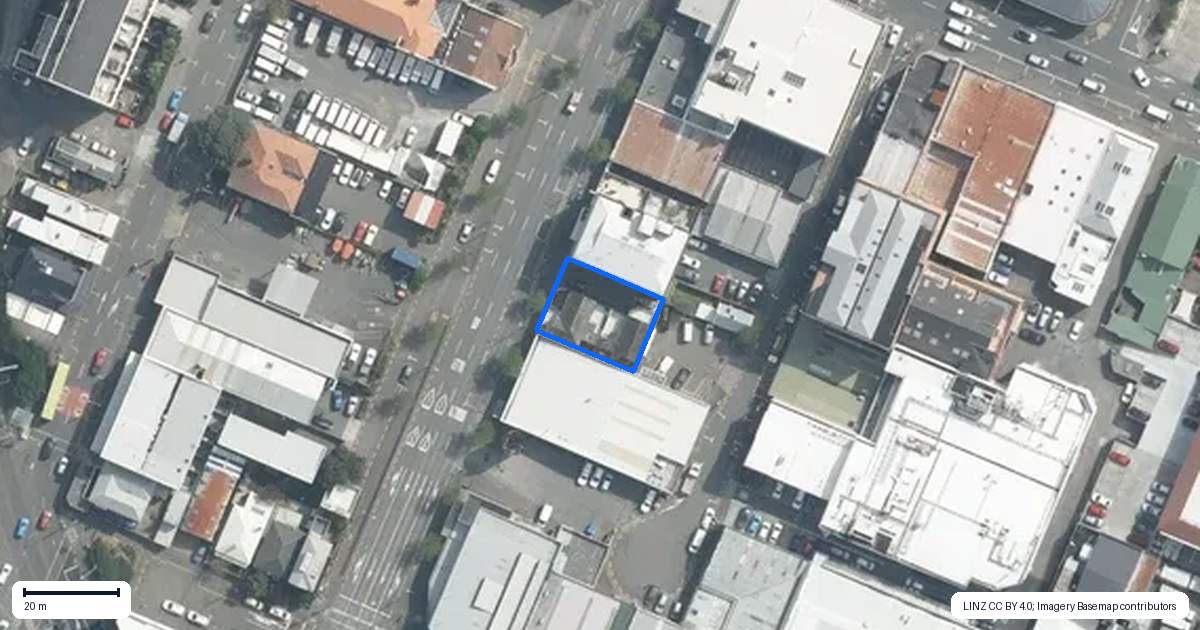 Property context map for 1/219 Victoria Street, Te Aro, Wellington
