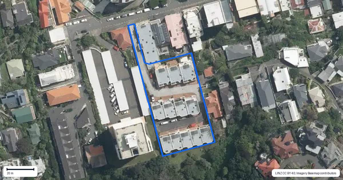 Property context map for 12/22 Oriental Terrace, Oriental Bay, Wellington