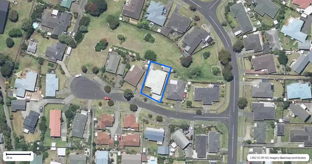 Property context map for 6 Poutama Place, Tawhero, Whanganui
