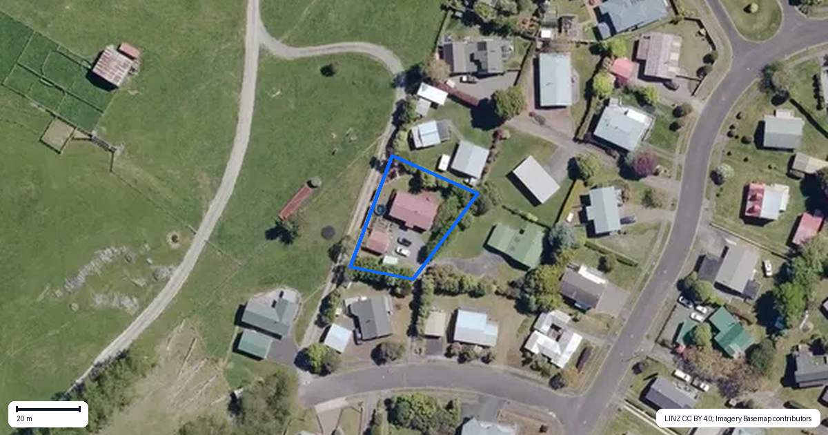 Property context map for 6 Morunga Street, Omori, Turangi