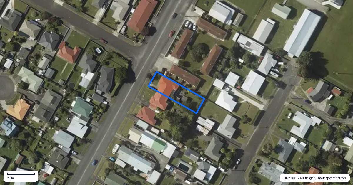 Property context map for 16 Parker Avenue, Levin