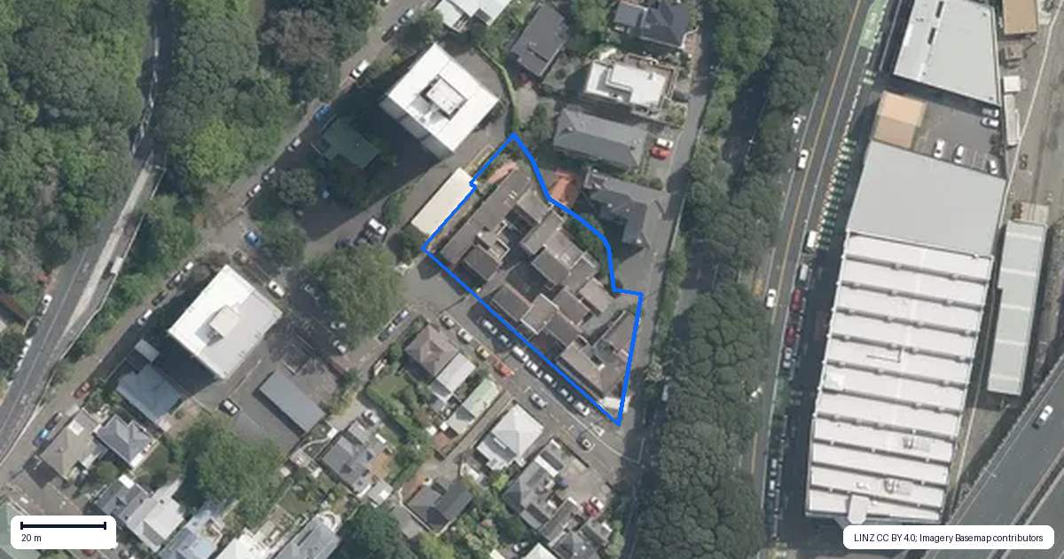 Property context map for 18 Cottleville Terrace, Thorndon, Wellington