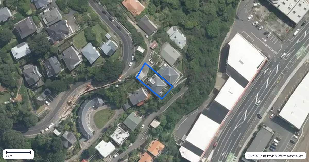 Property context map for 12 Grosvenor Terrace, Thorndon, Wellington