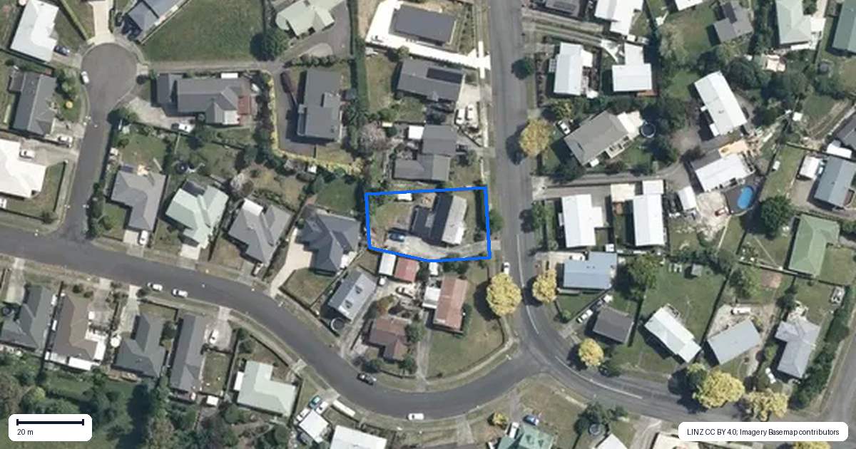 Property context map for 20 Heatherlea Heights, Feilding