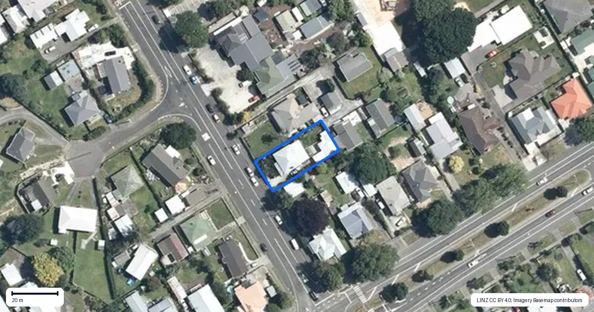 Property context map for 1 Lytton Street, Feilding