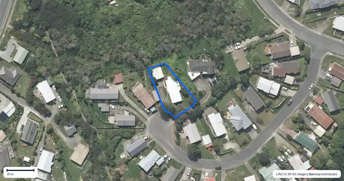 Property context map for 16 Staysail Place, Whitby, Porirua