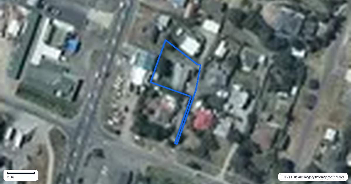 Property context map for 1 Lena Place, Foxton