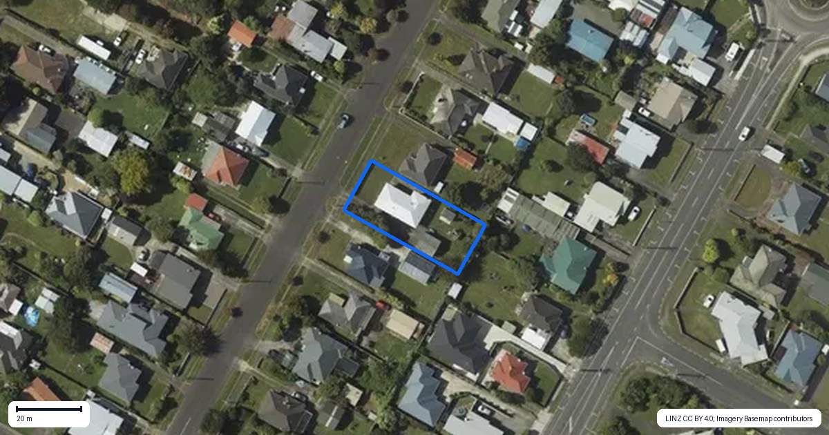 Property context map for 36 Bowen Street, Levin