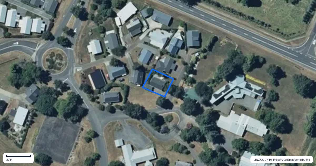 Property context map for 1 Tussock Way, Ohakune