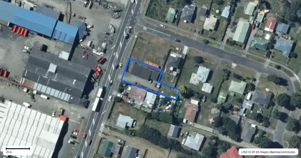 Property context map for 55 Johnston Street, Foxton