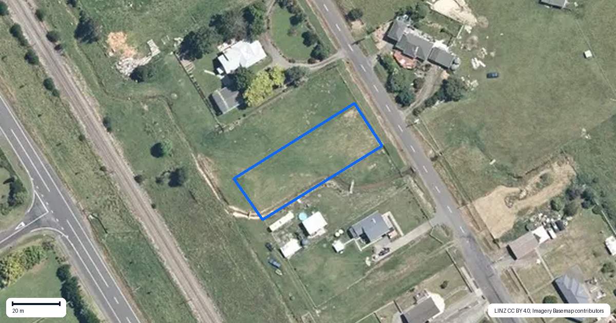 Property context map for 95 Willoughby Street, Halcombe