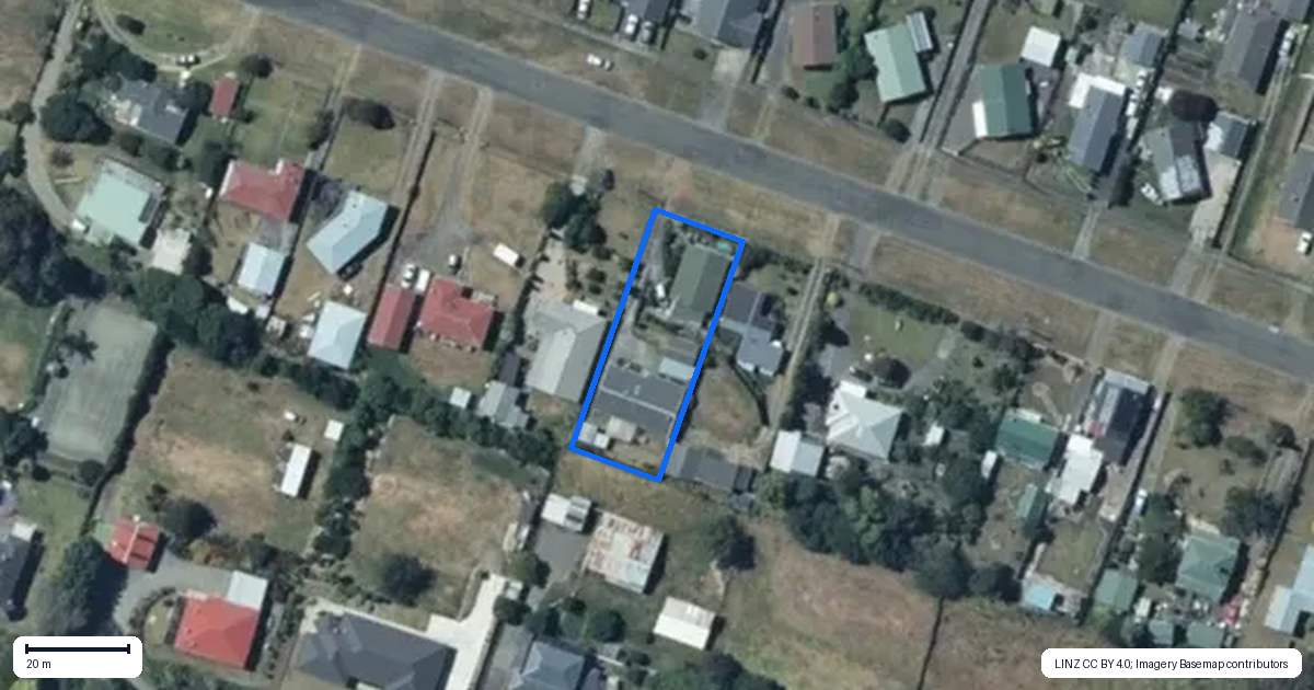 Property context map for 14A Reeve Street, Foxton