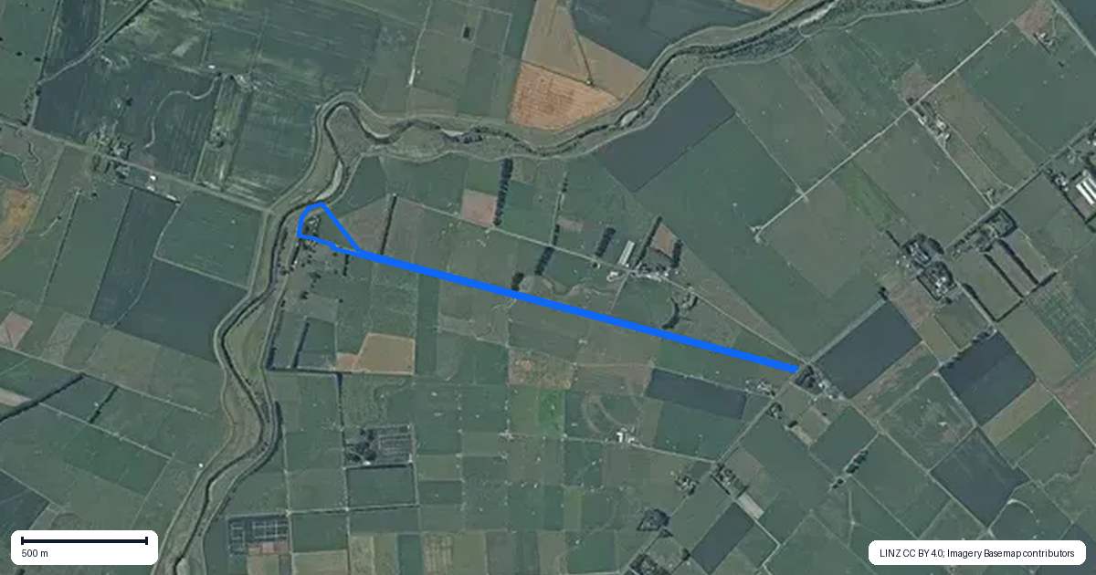 Property context map for 174 Lockwood Road, Kairanga