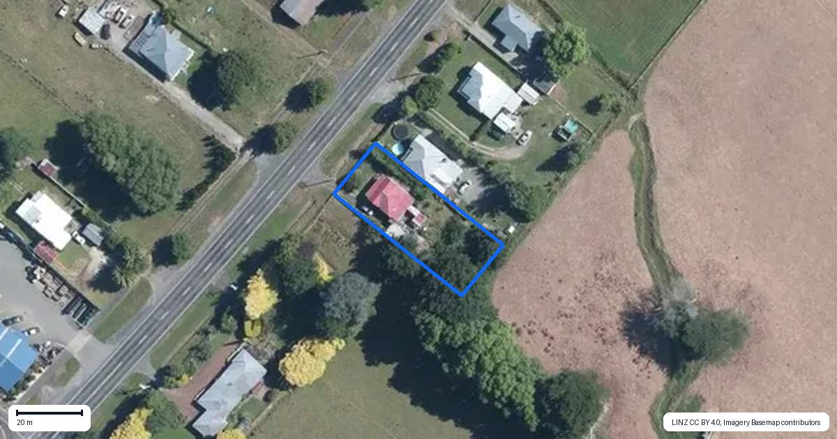 Property context map for 36 Newman Road, Eketahuna