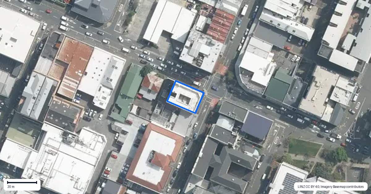 Property context map for 192 Cuba Street, Te Aro, Wellington