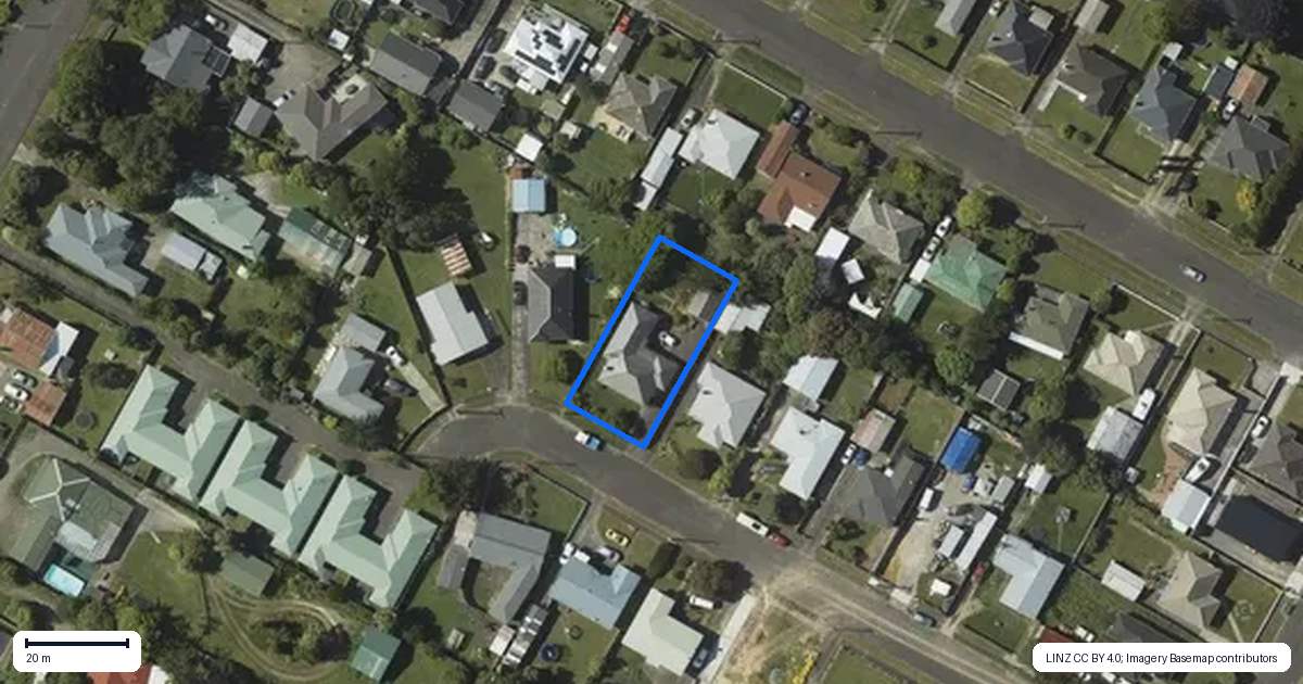 Property context map for 14 Konini Street, Levin