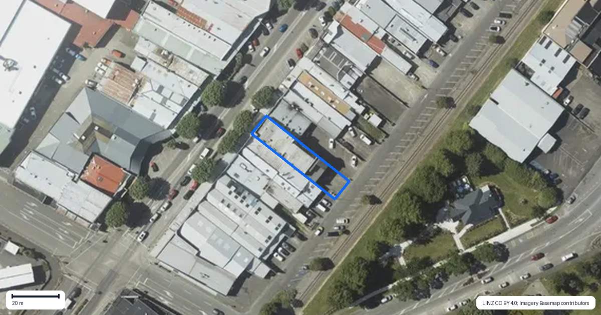 Property context map for 186 Oxford Street, Levin