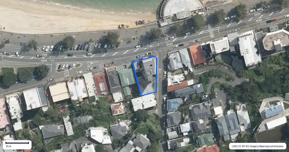 Property context map for 3C/236 Oriental Parade, Oriental Bay, Wellington