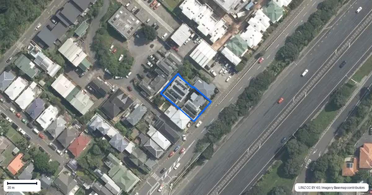 Property context map for 2/168 Tinakori Road, Thorndon, Wellington