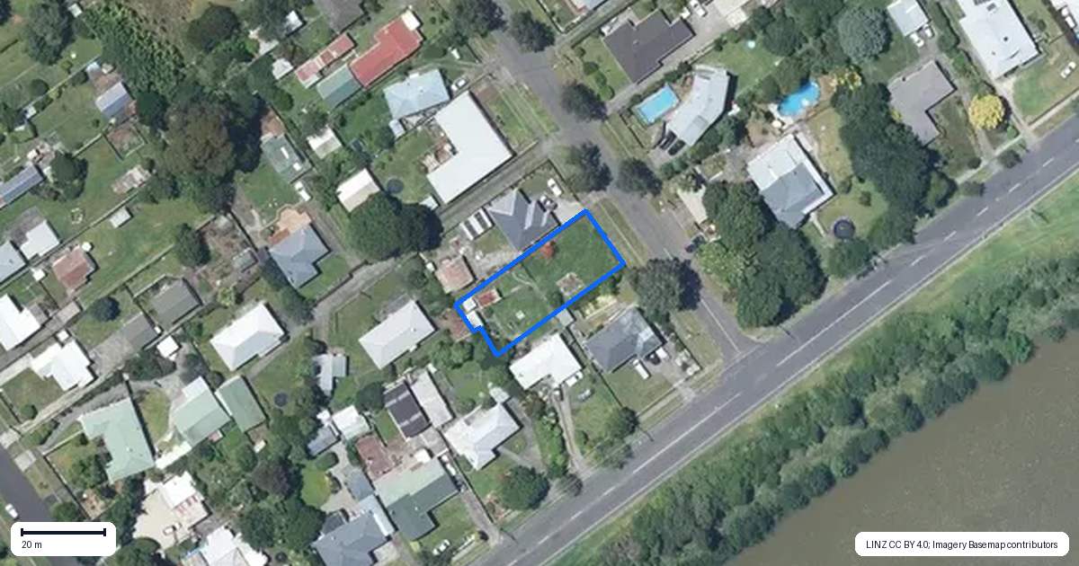 Property context map for 1 Quick Avenue, Aramoho, Whanganui