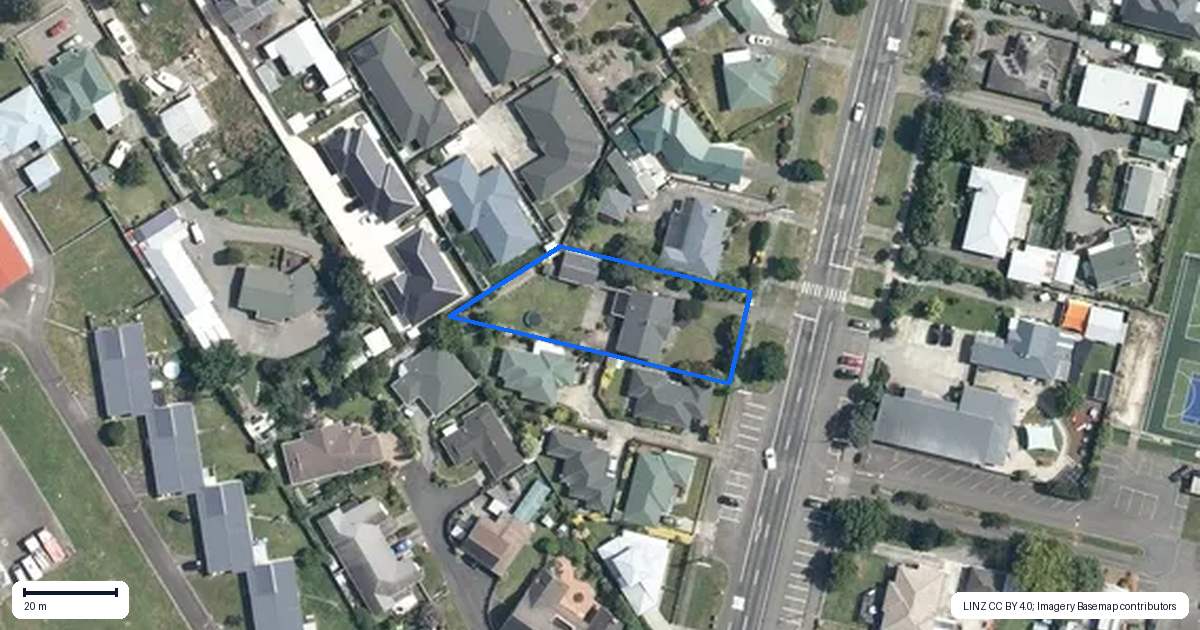 Property context map for 98 East Street, Feilding