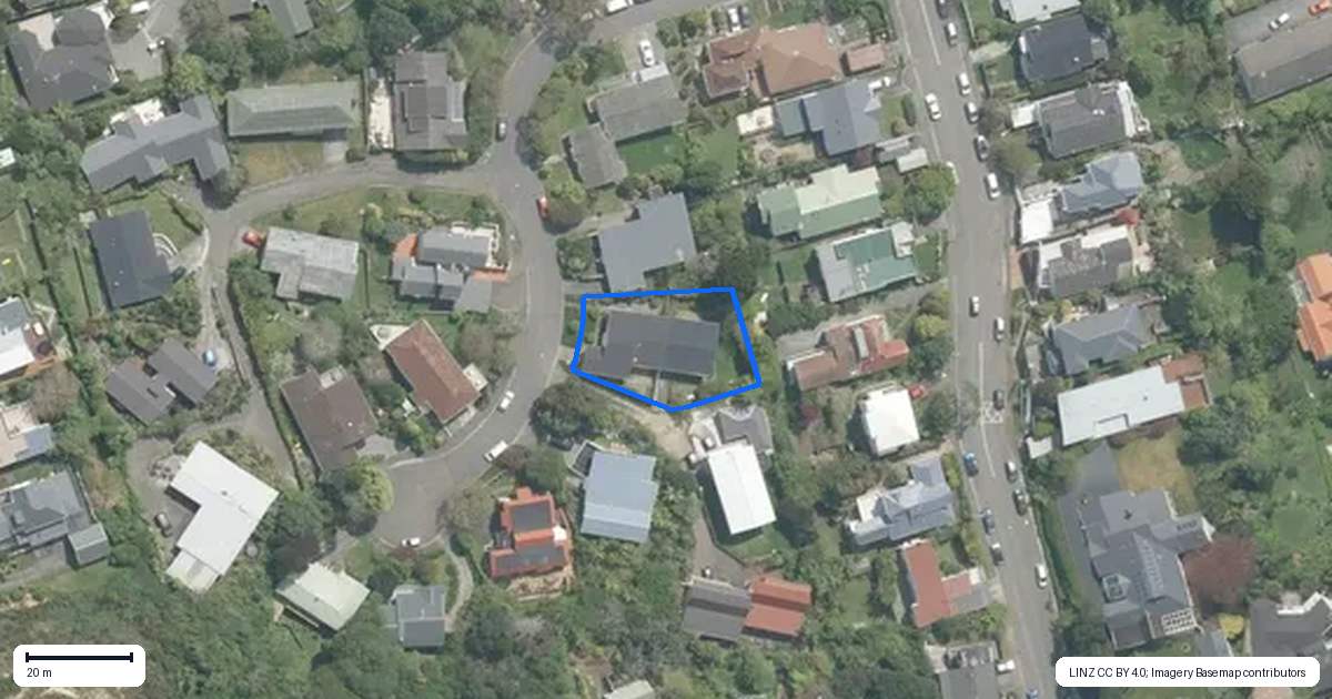Property context map for 5 Ridd Crescent, Karori, Wellington