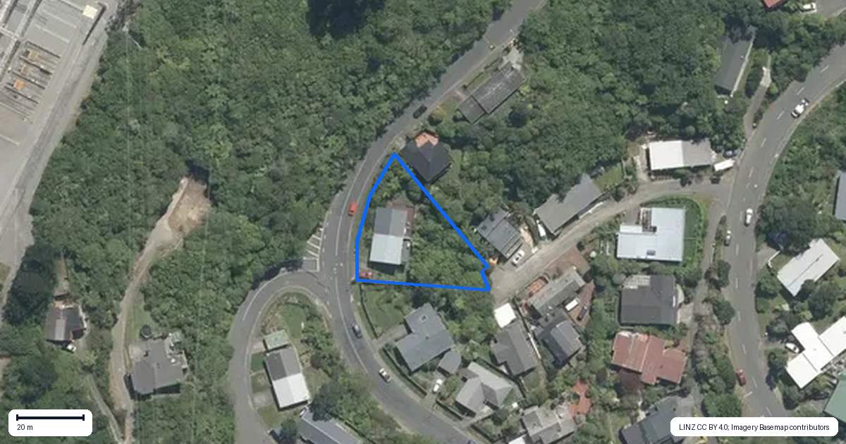 Property context map for 18A Downing Street, Crofton Downs, Wellington