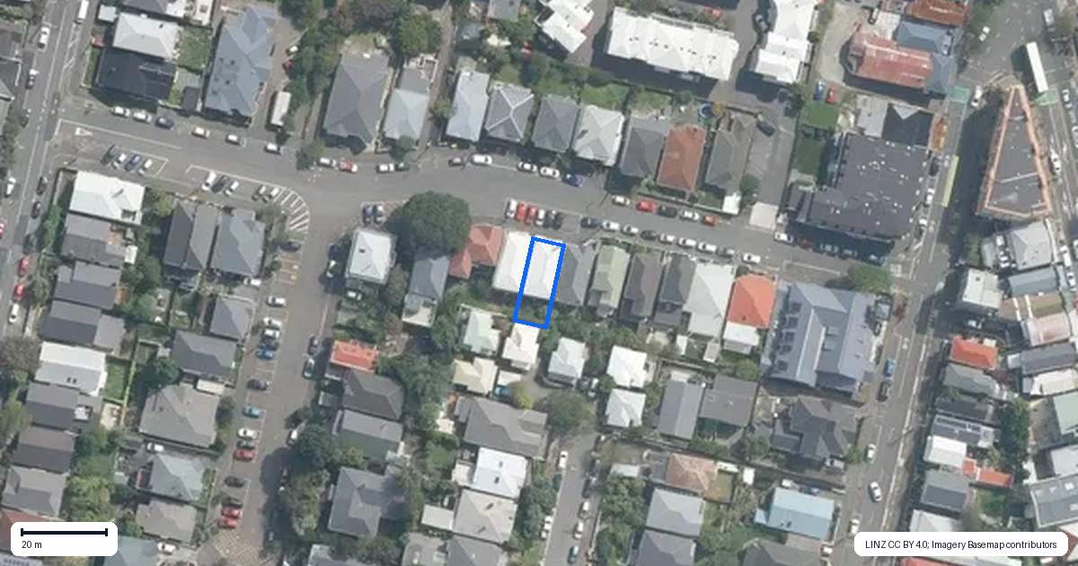 Property context map for 21 Colombo Street, Newtown, Wellington