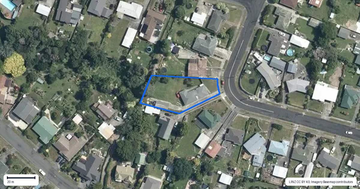 Property context map for 18 McClure Street, Feilding