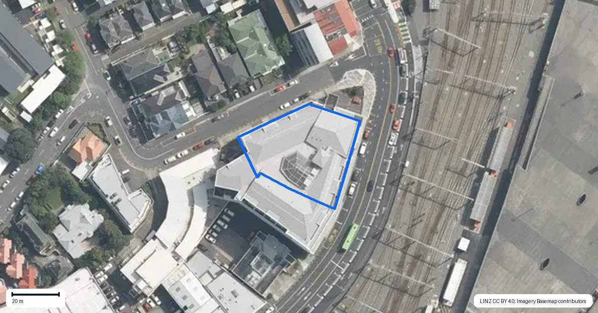 Property context map for 106/107 Thorndon Quay, Pipitea, Wellington