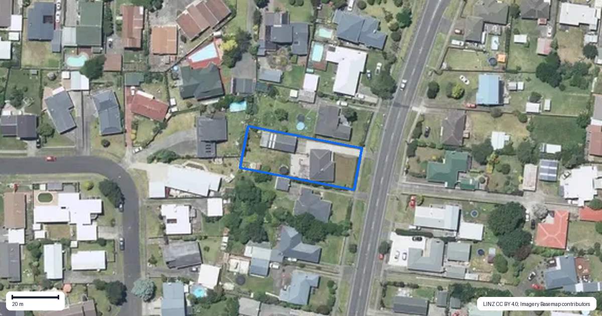 Property context map for 75 Totara Street, Tawhero, Whanganui