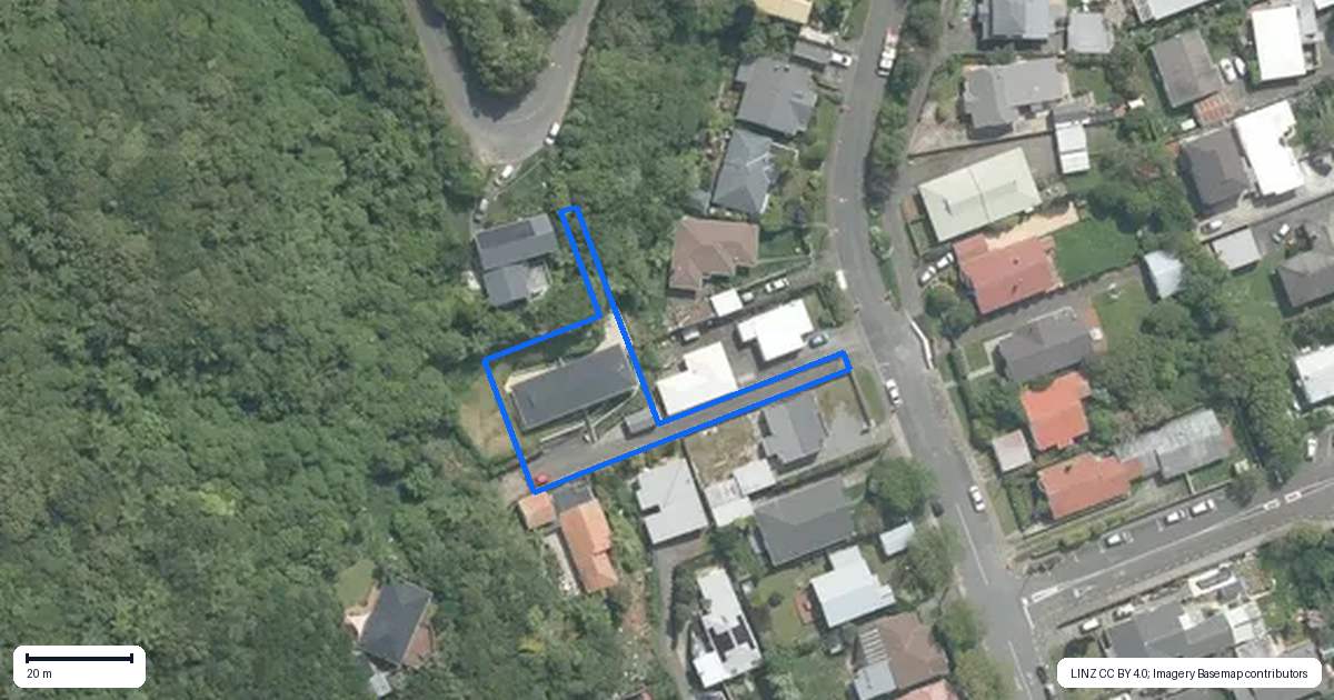 Property context map for 29 Chamberlain Road, Karori, Wellington